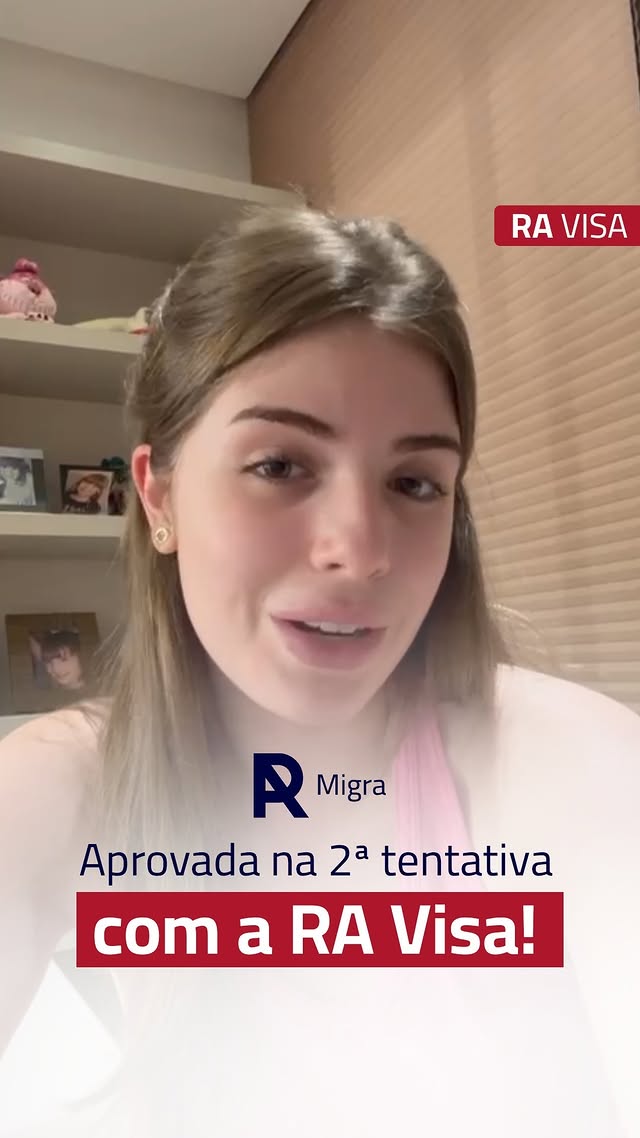 Aprovada na 2ª tentativa: após uma negativa, o visto da Maria Fernanda saiu com a RA Visa.